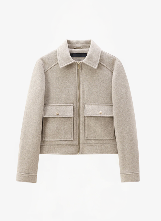 ELYRA™ | Zip-Up Tweed Jacket