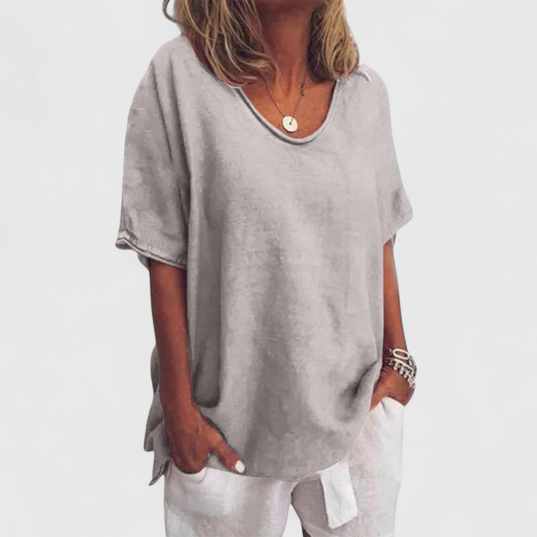 ELYRA™ | Soft Cotton V-Neck T-Shirt