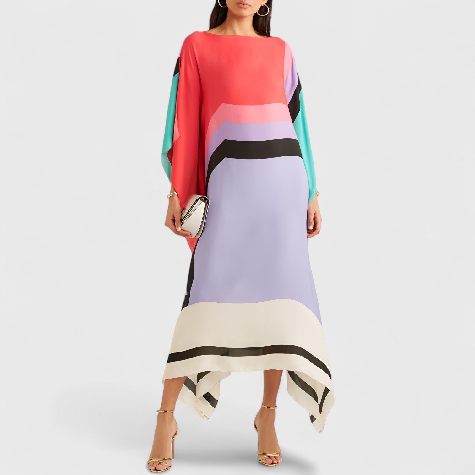 ELYRA™ | Oversized Caftan with Geometric Print
