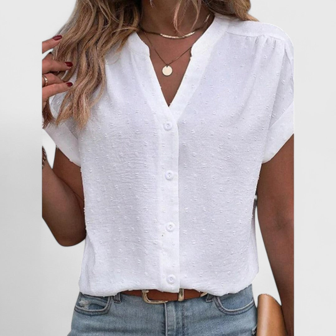 ELYRA™ | Short Sleeve Linen Summer Shirt