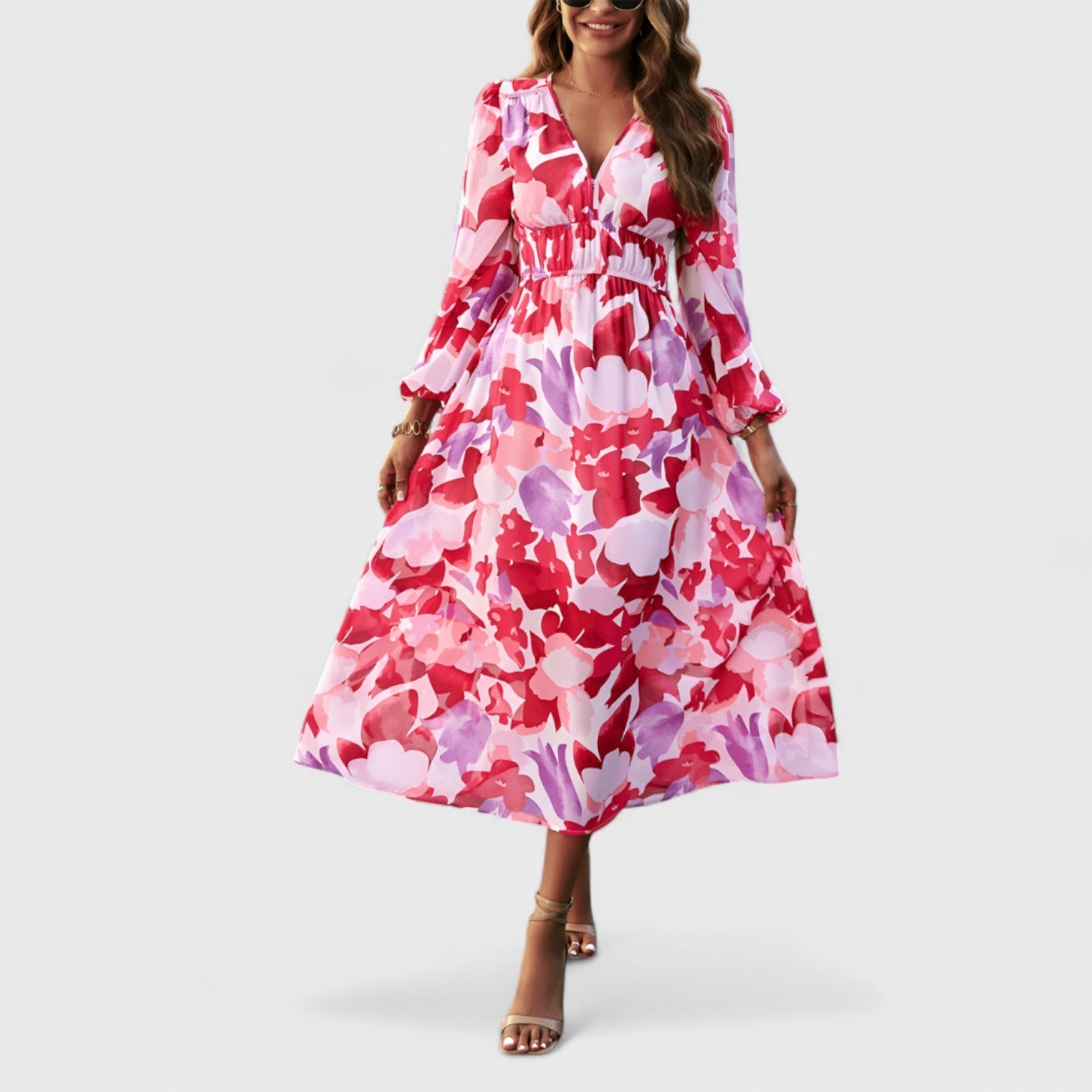 ELYRA™ | Long Bohemian Print Dress