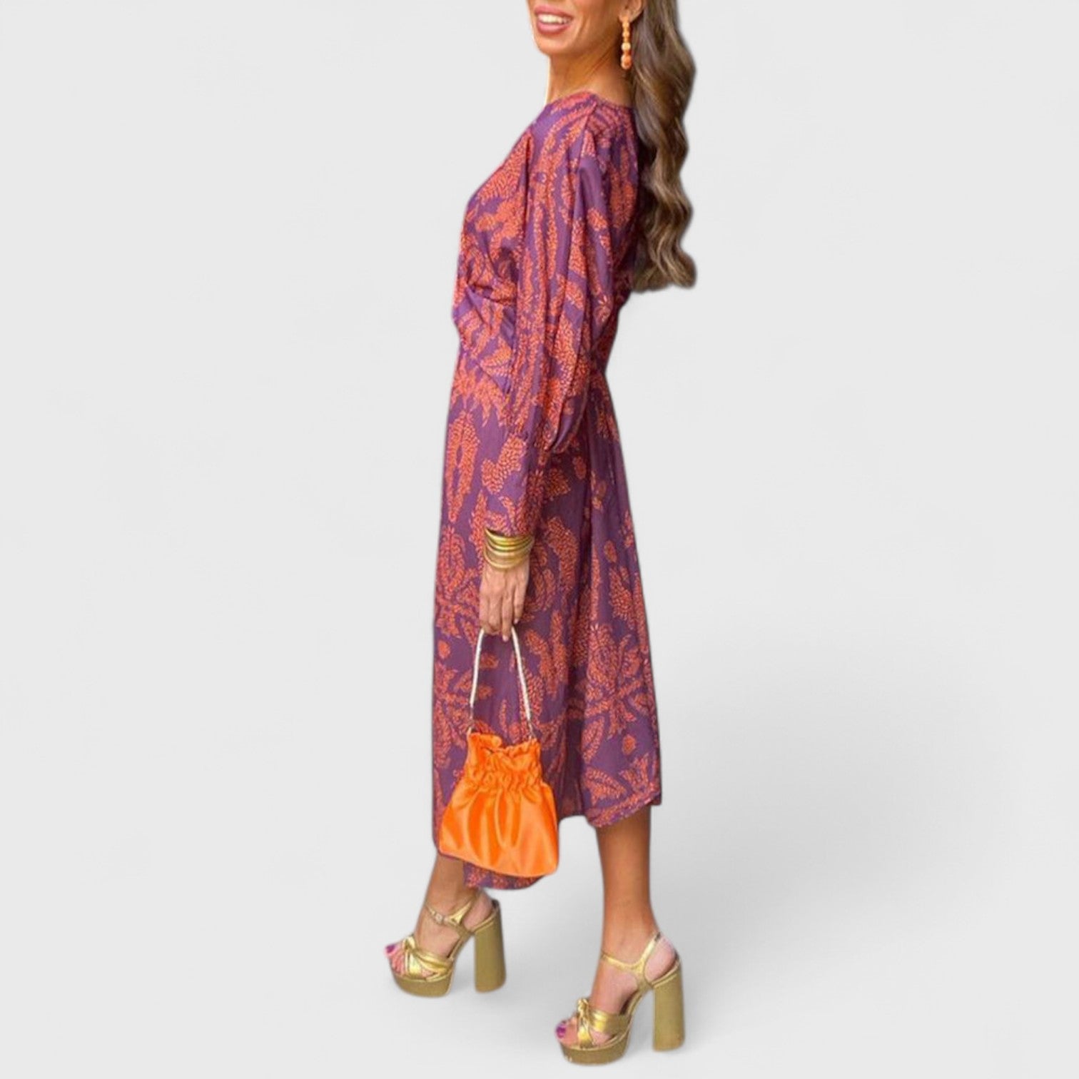 ELYRA™ | Elegant Long Sleeve Wrap Dress