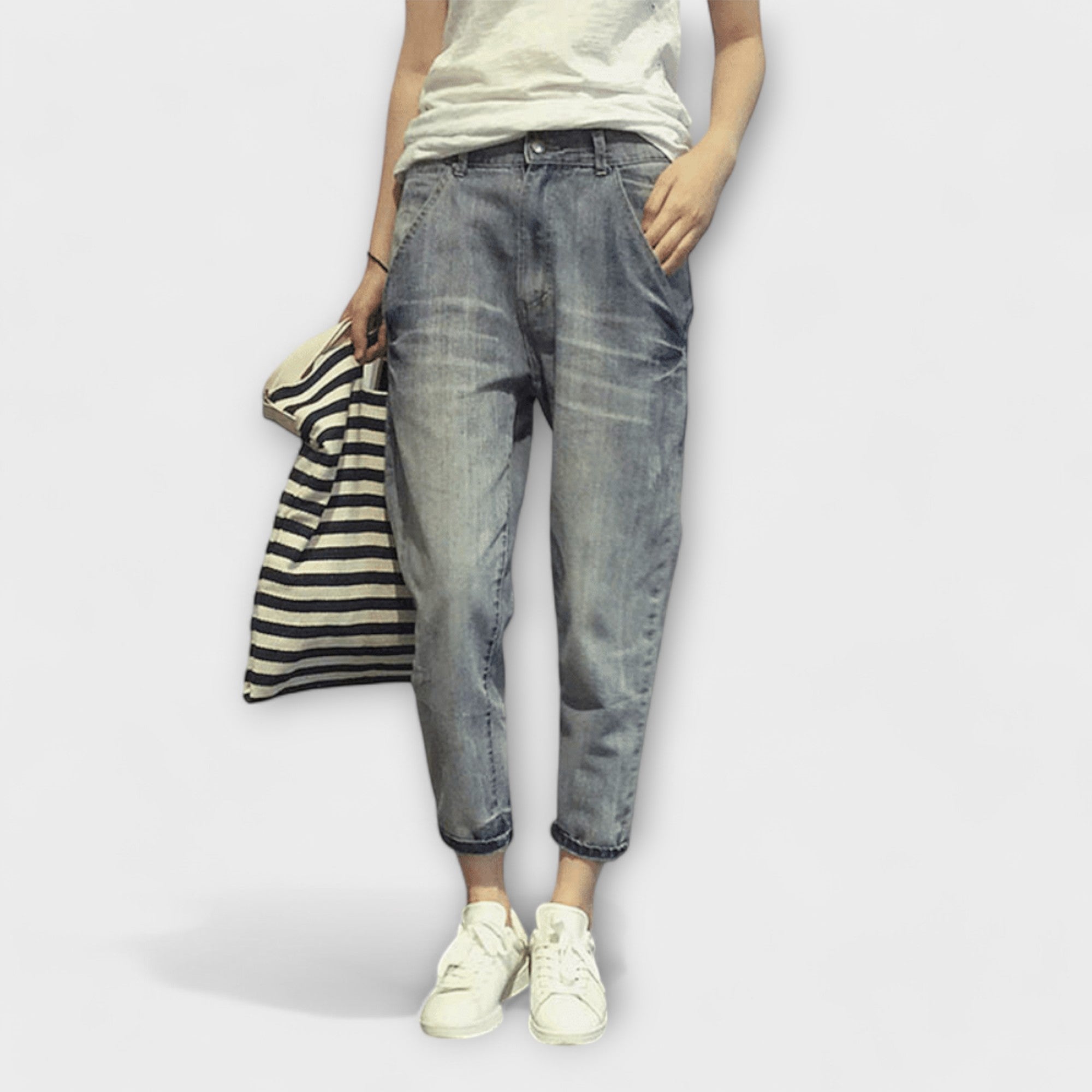 ELYRA™ | Geometric Pattern Cotton Trousers