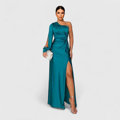 ELYRA™ | Asymmetrical Long Dress with One Shoulder