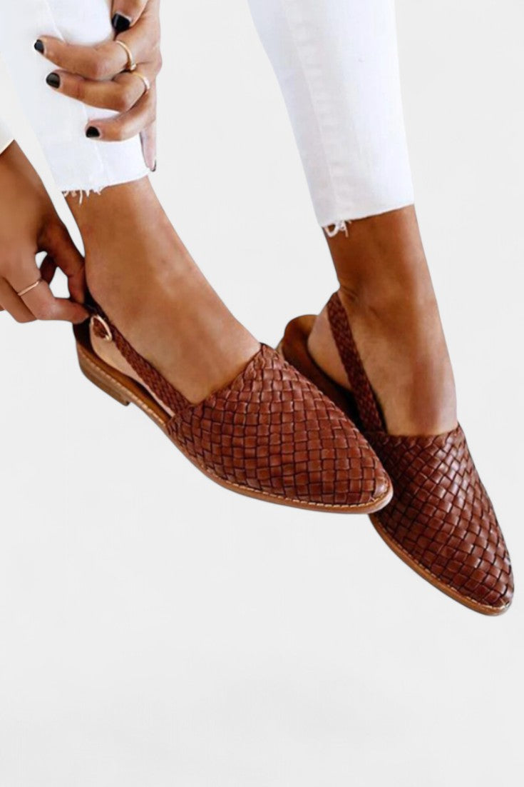 ELYRA™ | Mules tressées avec bride slingback