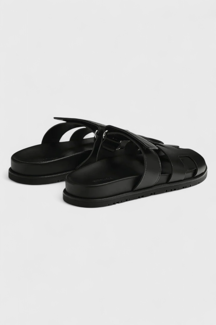 ELYRA™ | Leather Summer Sandals with Crossed Straps