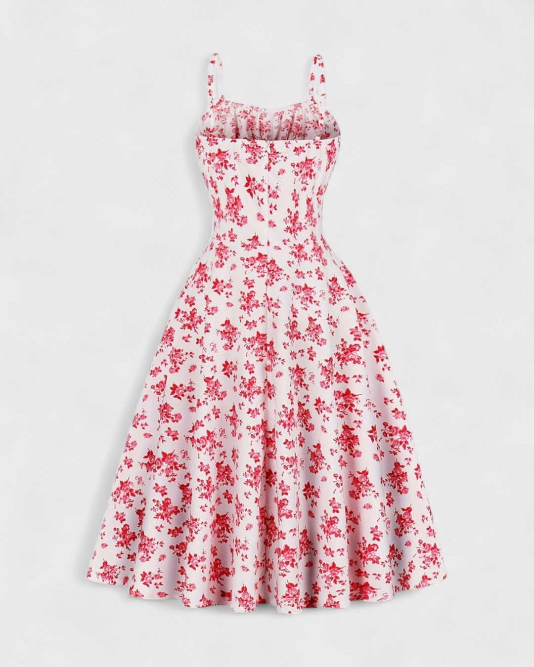 ELYRA™ | Summer Dress with Straps and Vintage Floral Print