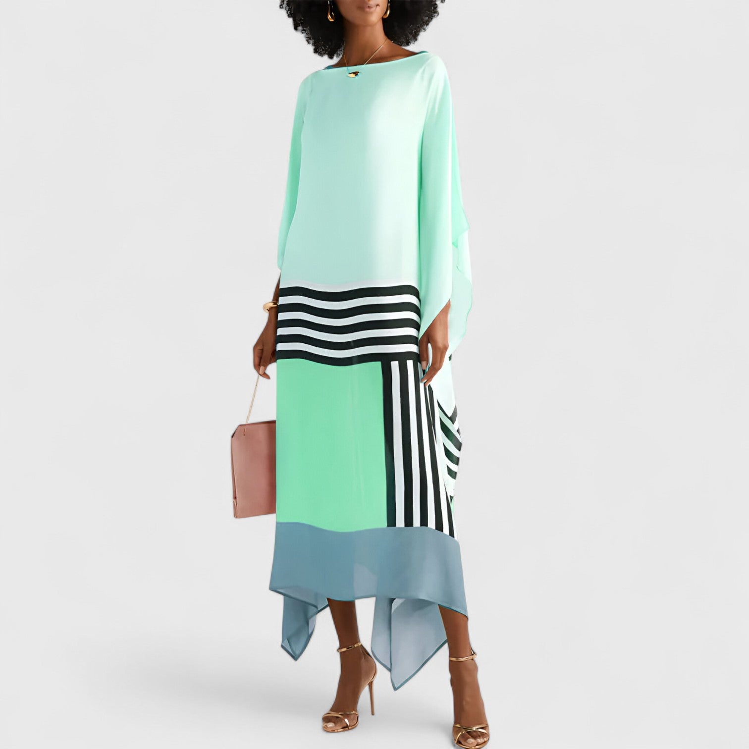 ELYRA™ | Oversized Caftan with Geometric Print