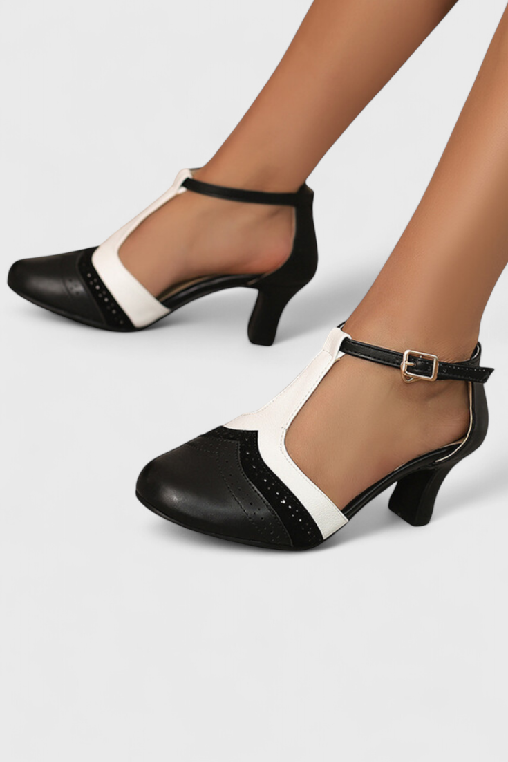 ELYRA™ | Vintage Orthopaedic Heels with Charming Detail