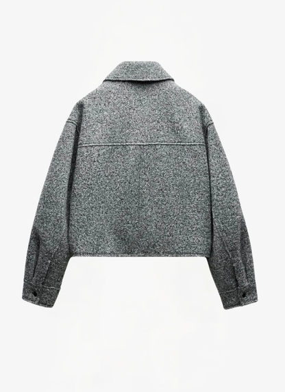 ELYRA™| Grey Boucle Jacket