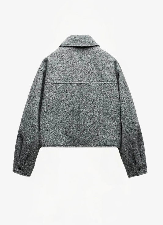 ELYRA™| Grey Boucle Jacket