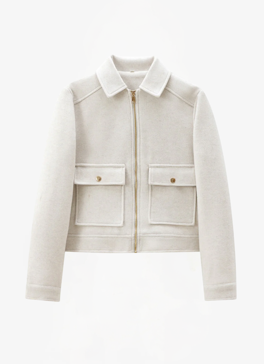 ELYRA™ | Zip-Up Tweed Jacket