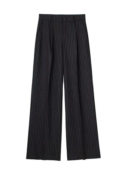 ELYRA™ | Elegant Grey Wide-Leg Trousers