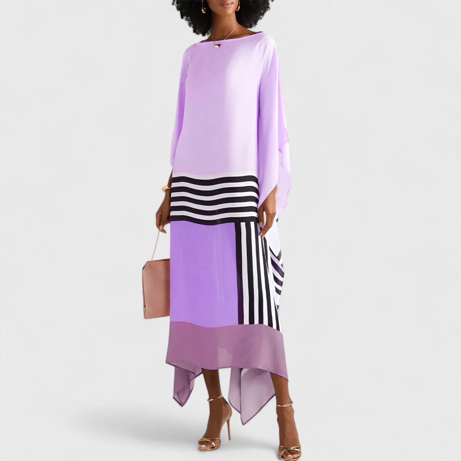 ELYRA™ | Oversized Caftan with Geometric Print