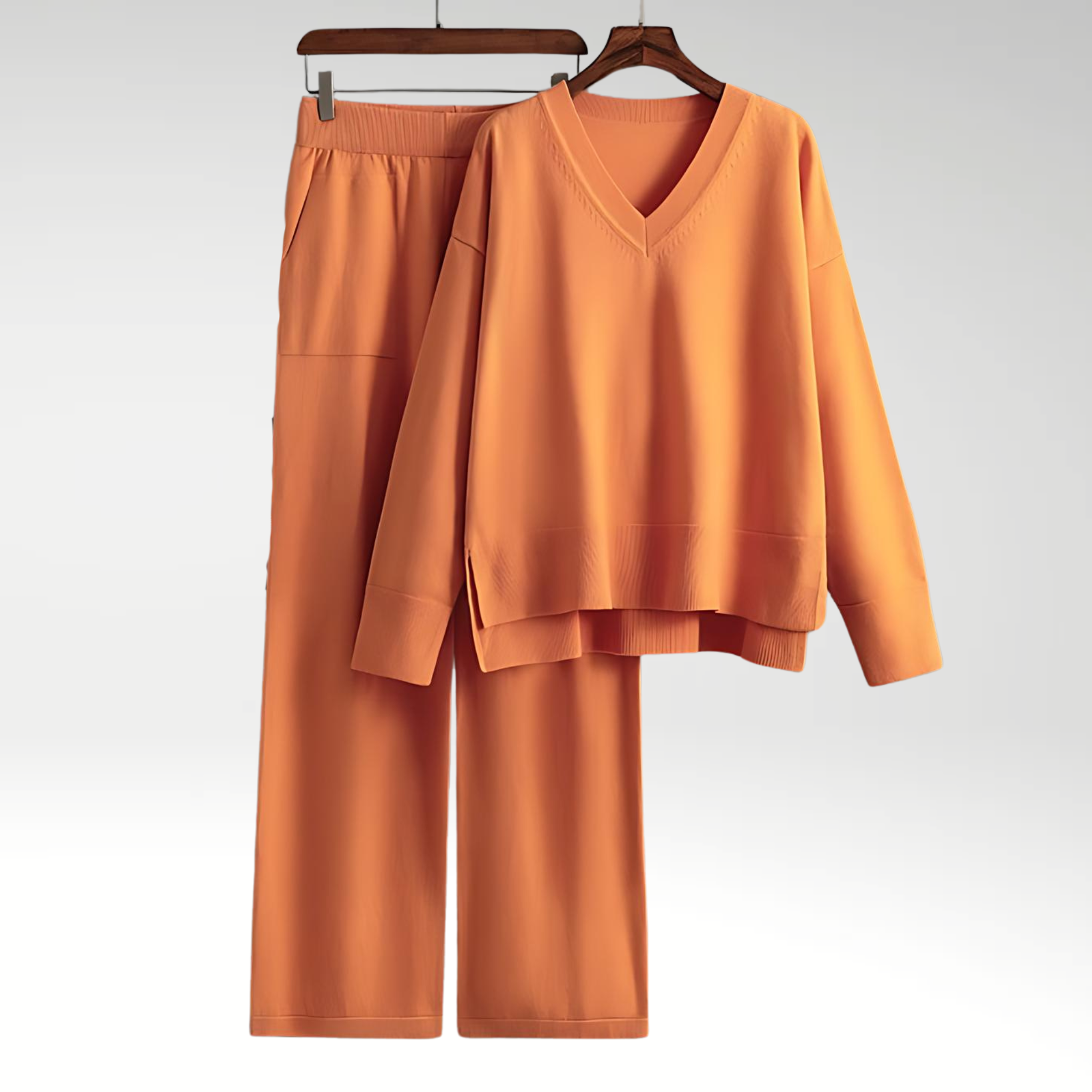 ELYRA™ | Luxe Two-Piece V-Neck Set
