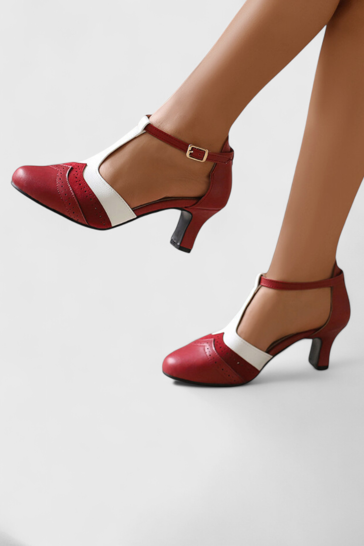 ELYRA™ | Vintage Orthopaedic Heels with Charming Detail