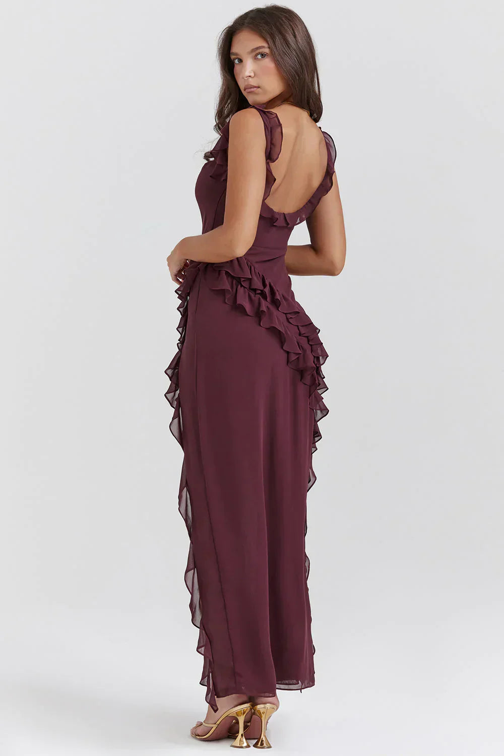ELYRA™ | Elegant Ruffled Evening Dress