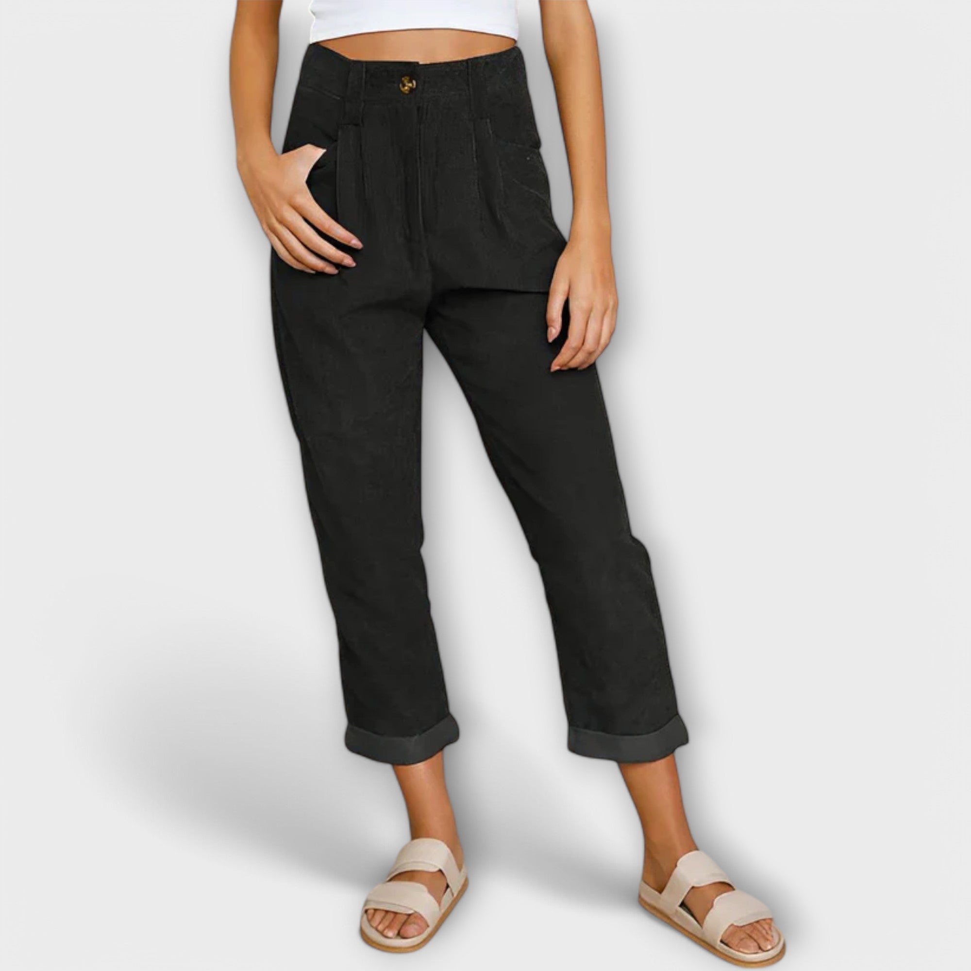ELYRA™ | Pantalon en velours, coupe moderne