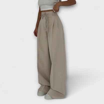 ELYRA™ | Soft Cotton Lace-Up Leisure Trousers