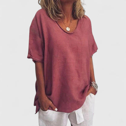 ELYRA™ | Soft Cotton V-Neck T-Shirt
