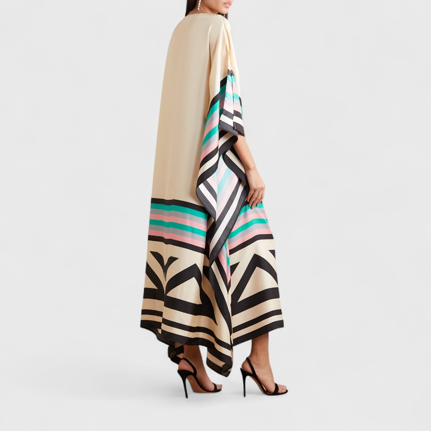 ELYRA™ | Oversized Caftan with Geometric Print