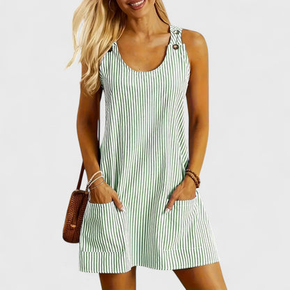 ELYRA™ | Striped Summer Dress with Pockets
