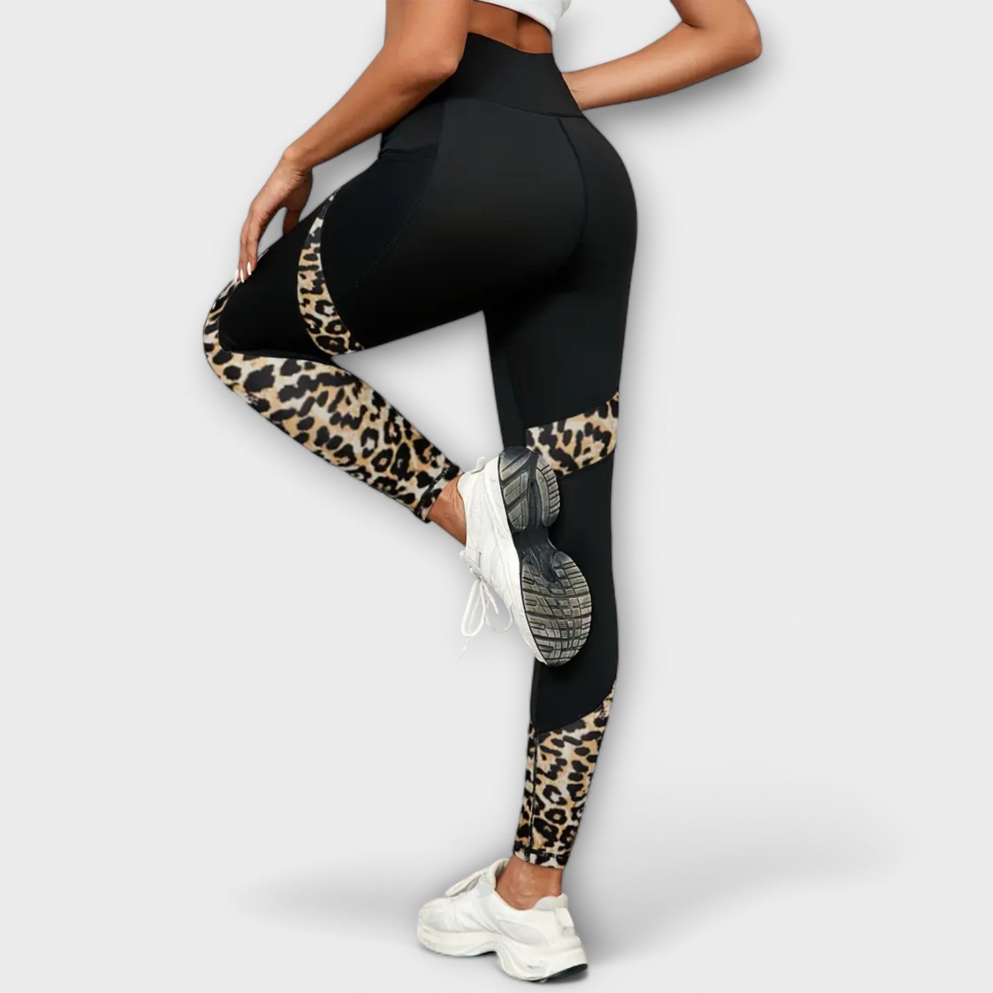 ELYRA™ | High-Waisted Leopard Print Training Trousers