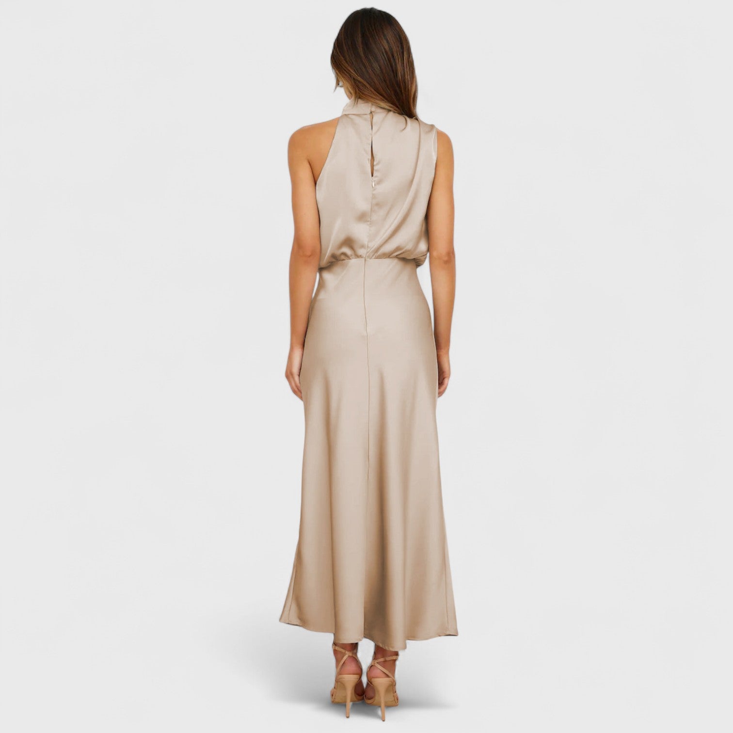 ELYRA™ | Long Halter Neck Dress