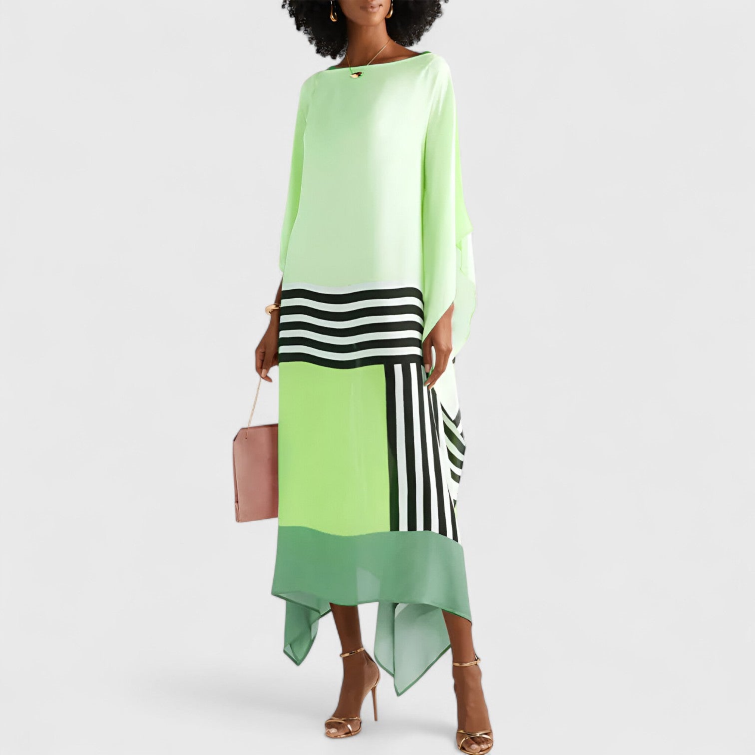 ELYRA™ | Oversized Caftan with Geometric Print
