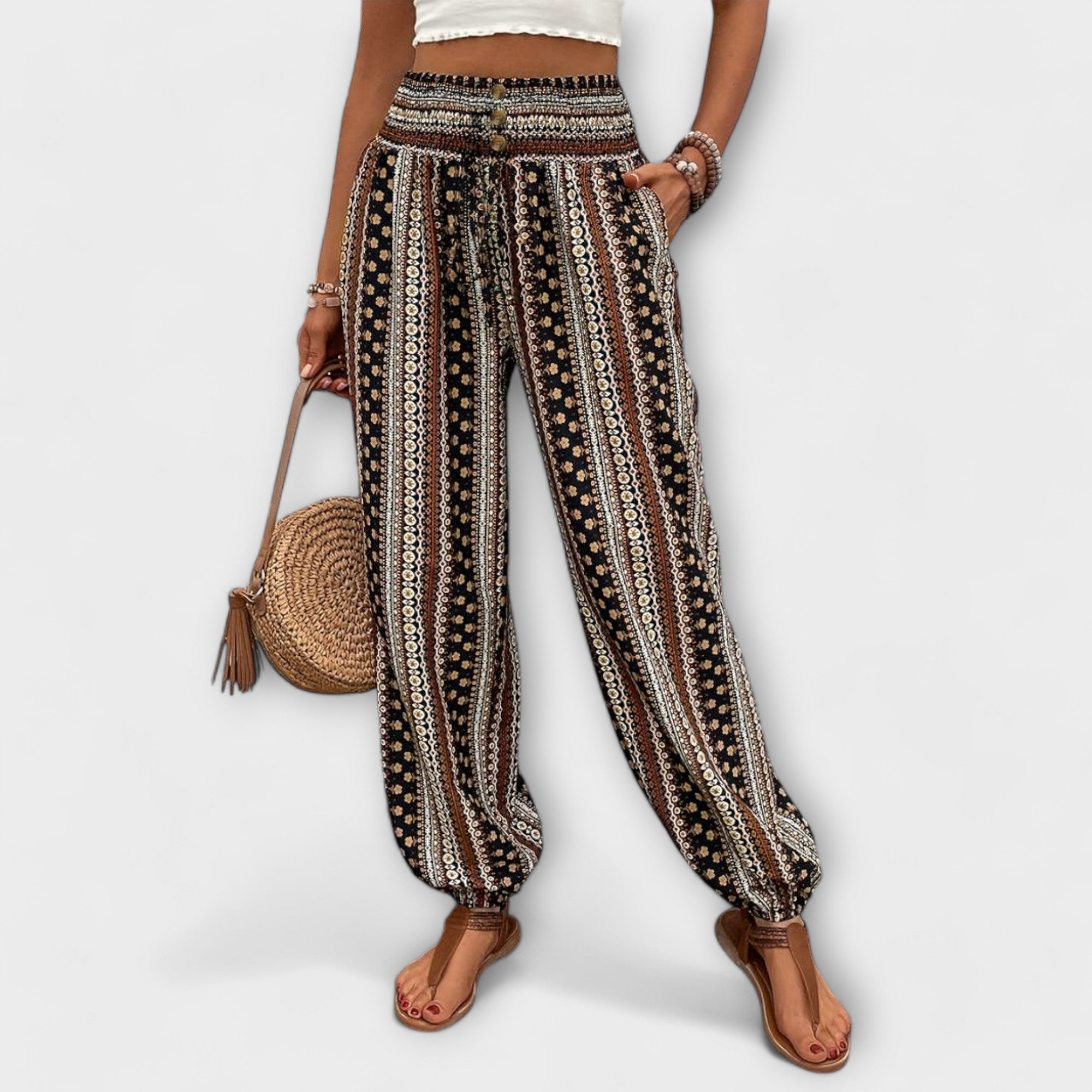 ELYRA™ | Ethnic Graphic Print Trousers