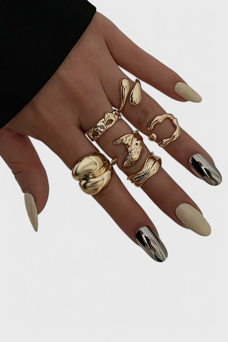 ELYRA™ | Bague Irregulière à Couches Multiples