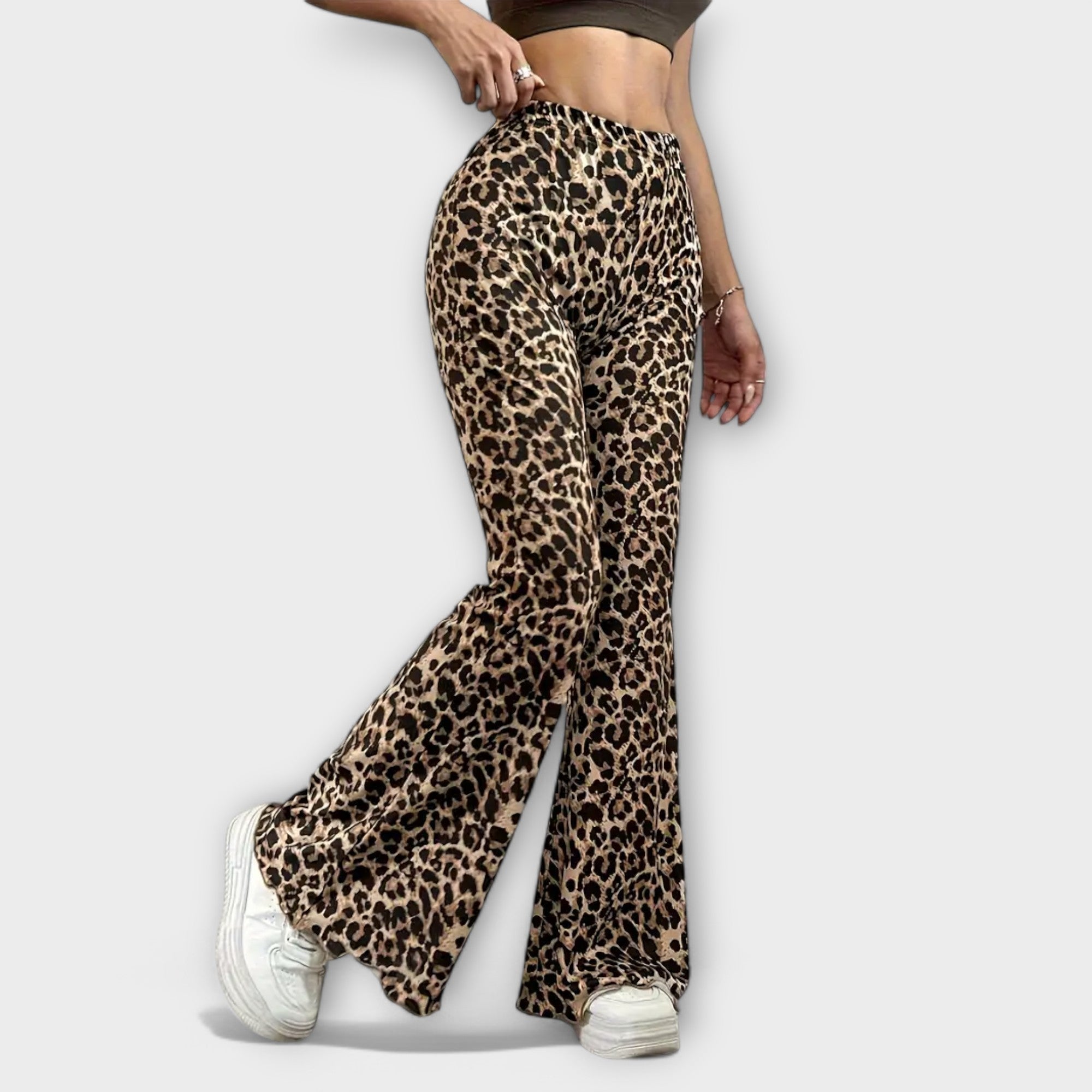 ELYRA™ | Leopard Bootcut Trousers