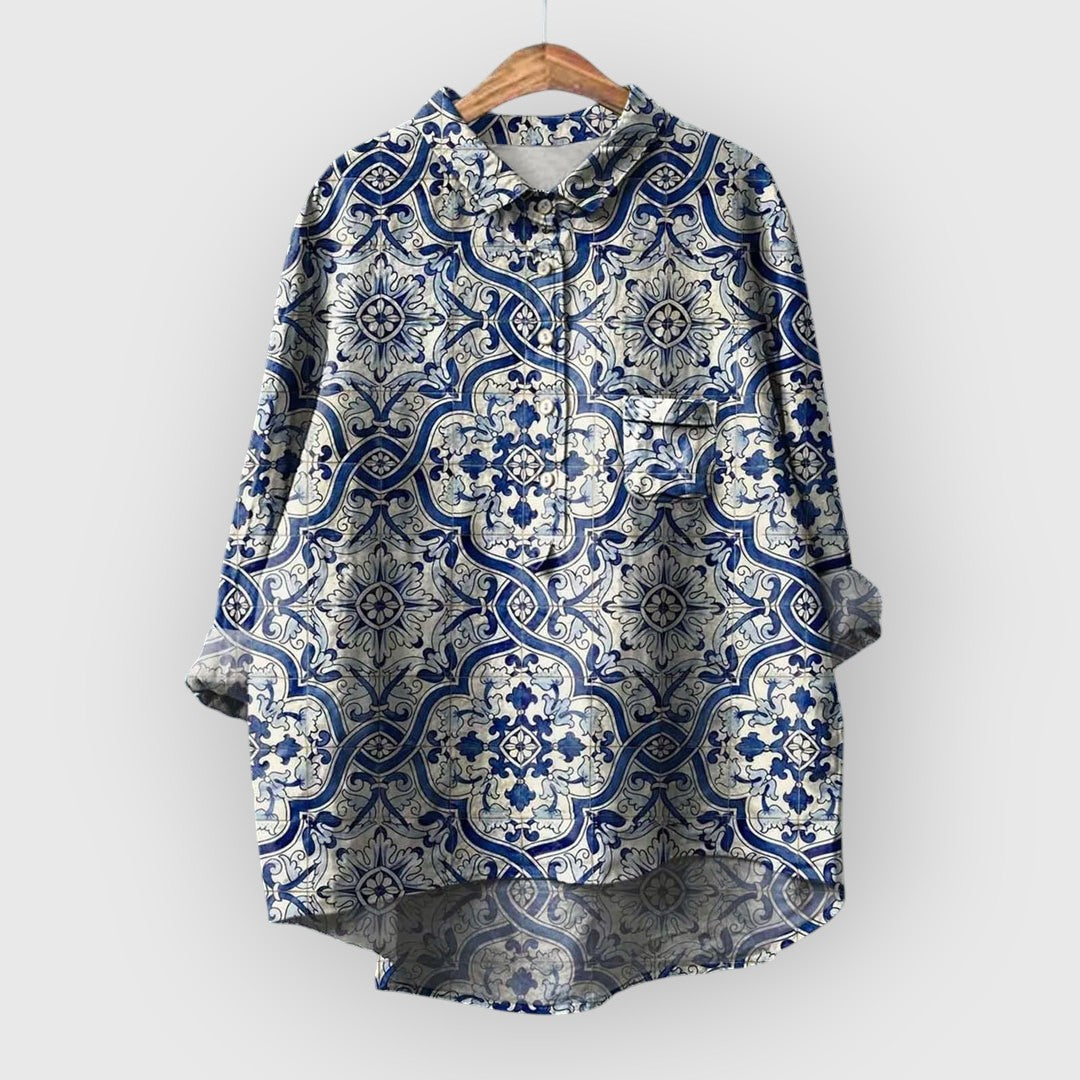 ELYRA™ | Blouse à fleurs faite main