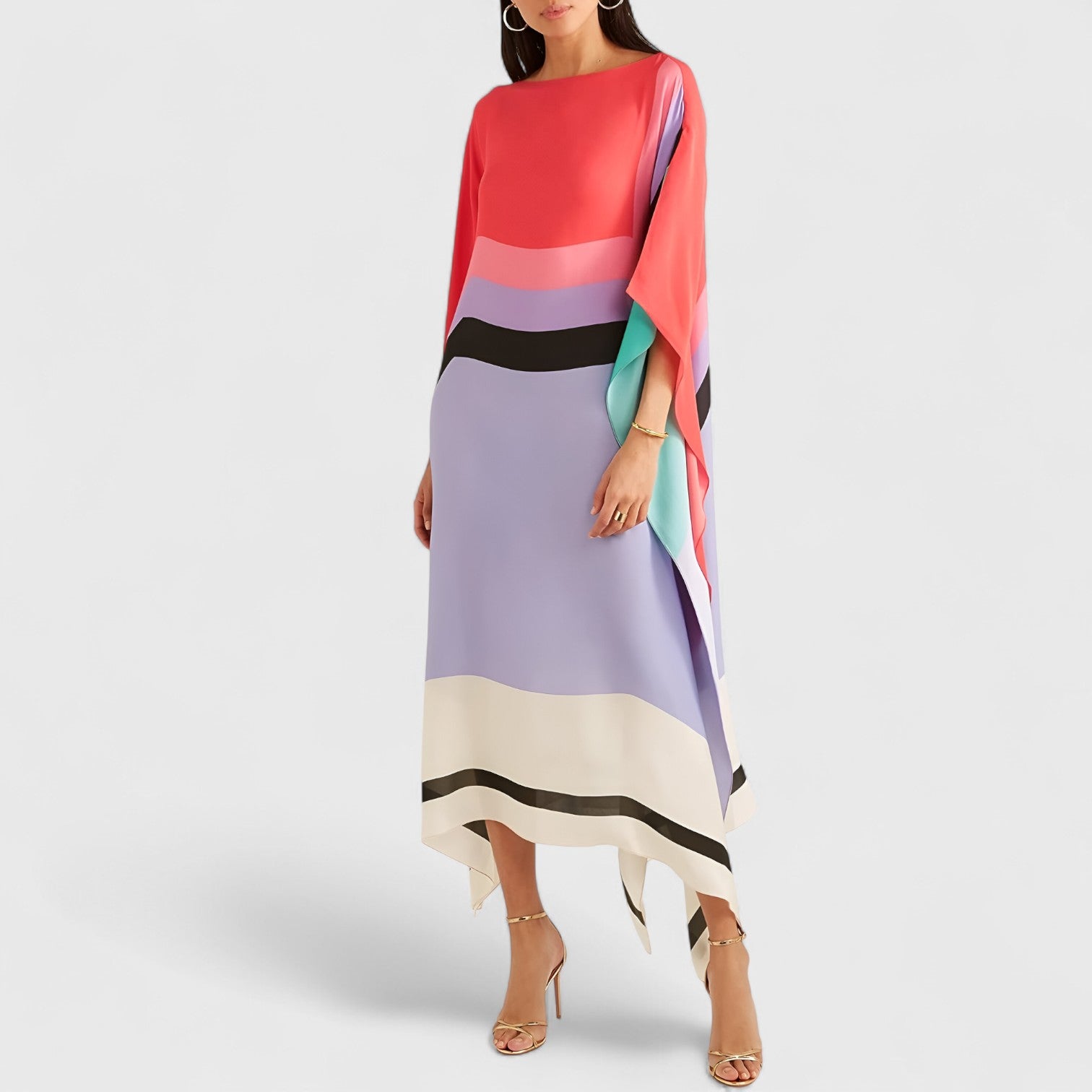 ELYRA™ | Oversized Caftan with Geometric Print
