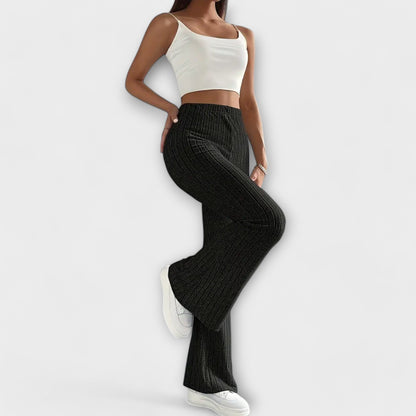 ELYRA™ | Fluid Black Linen Trousers