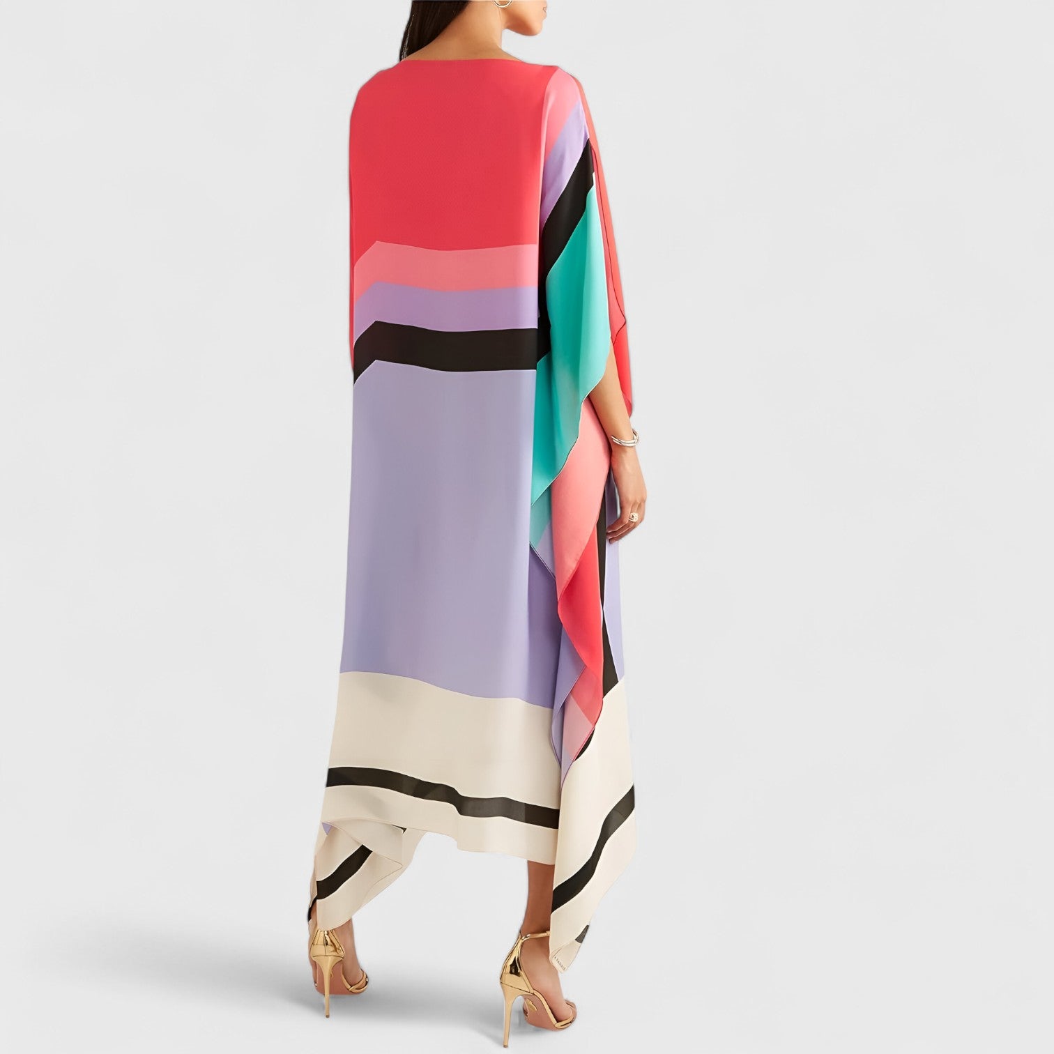 ELYRA™ | Oversized Caftan with Geometric Print