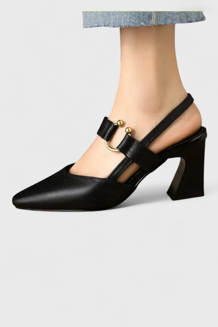 ELYRA™ | Comfortable Leather Heeled Shoes