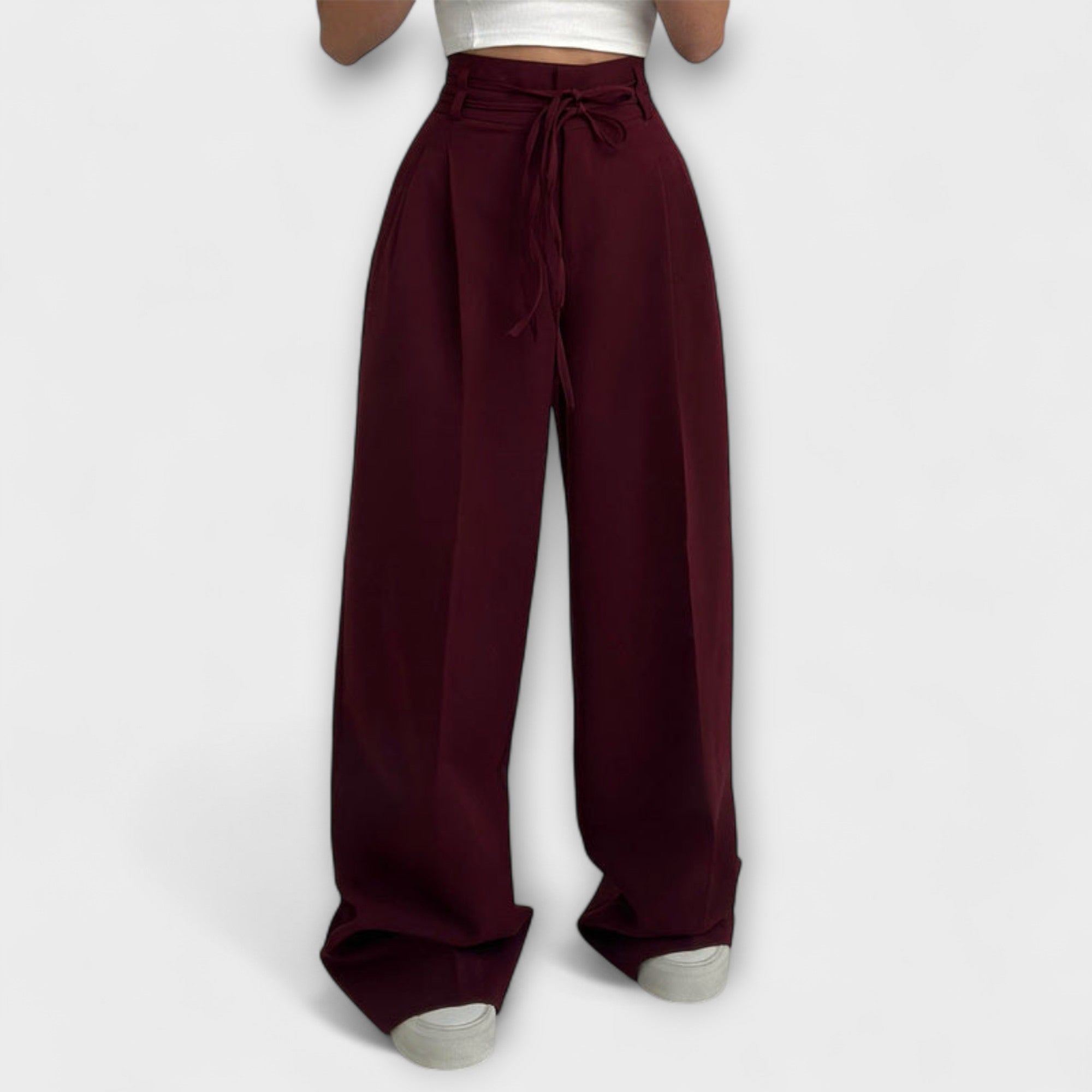 ELYRA™ | Soft Cotton Lace-Up Leisure Trousers