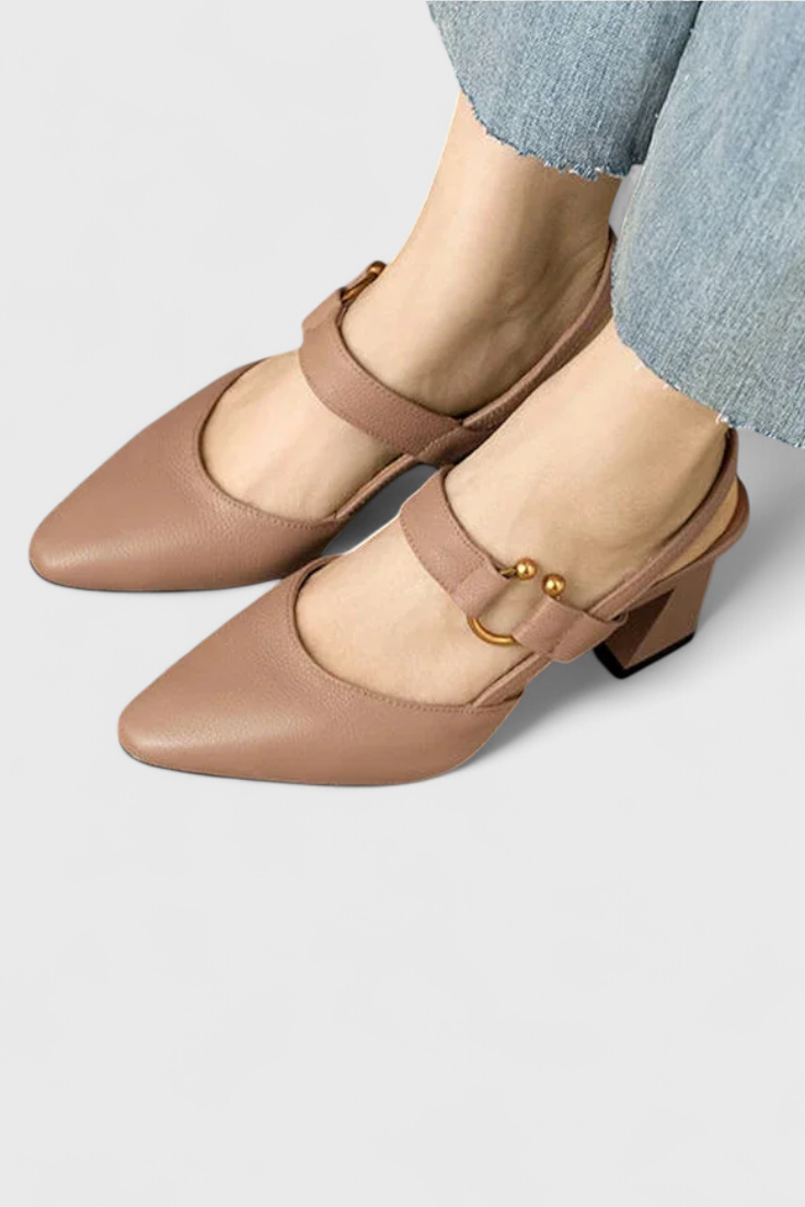 ELYRA™ | Comfortable Leather Heeled Shoes