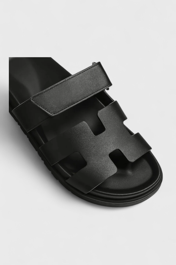 ELYRA™ | Leather Summer Sandals with Crossed Straps