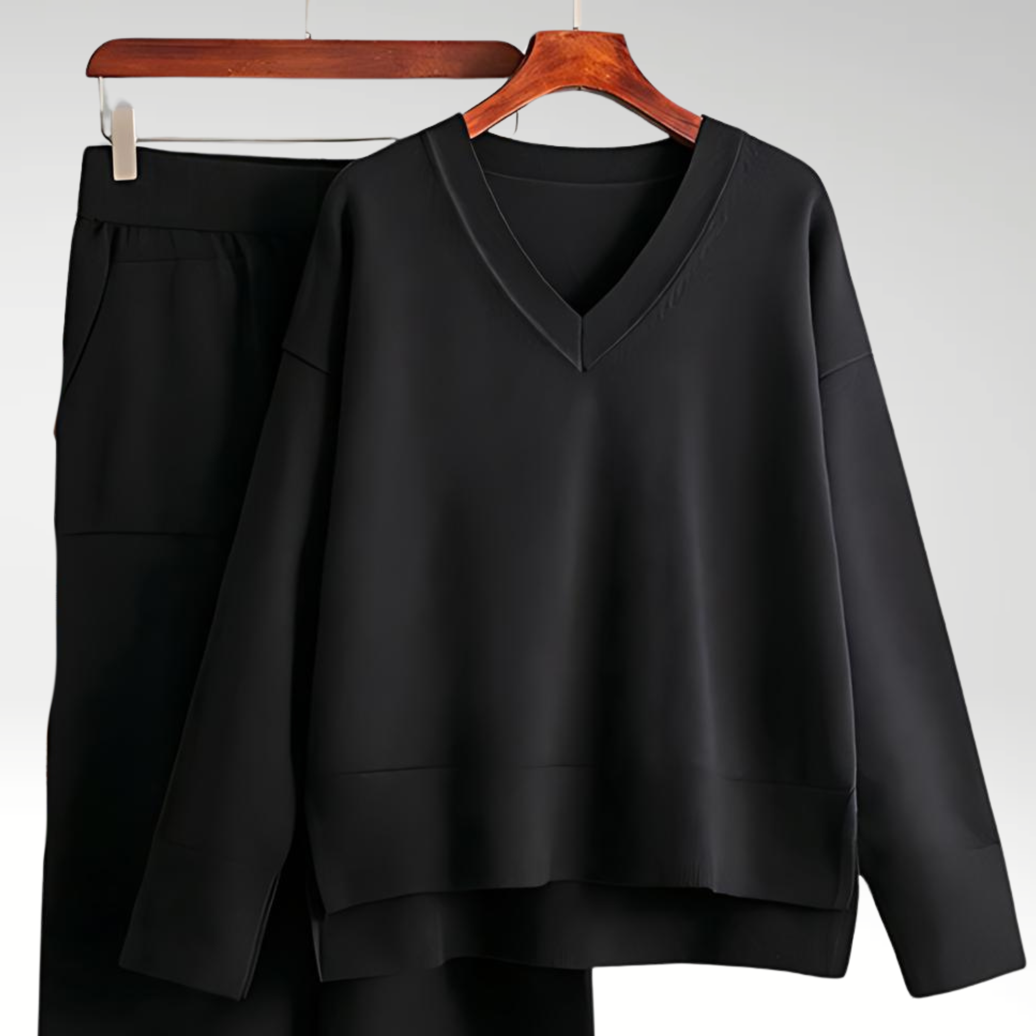 ELYRA™ | Luxe Two-Piece V-Neck Set