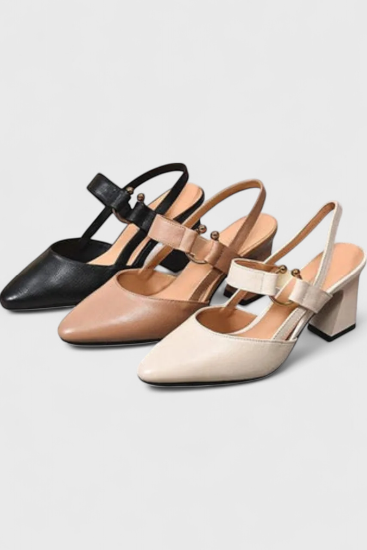 ELYRA™ | Comfortable Leather Heeled Shoes