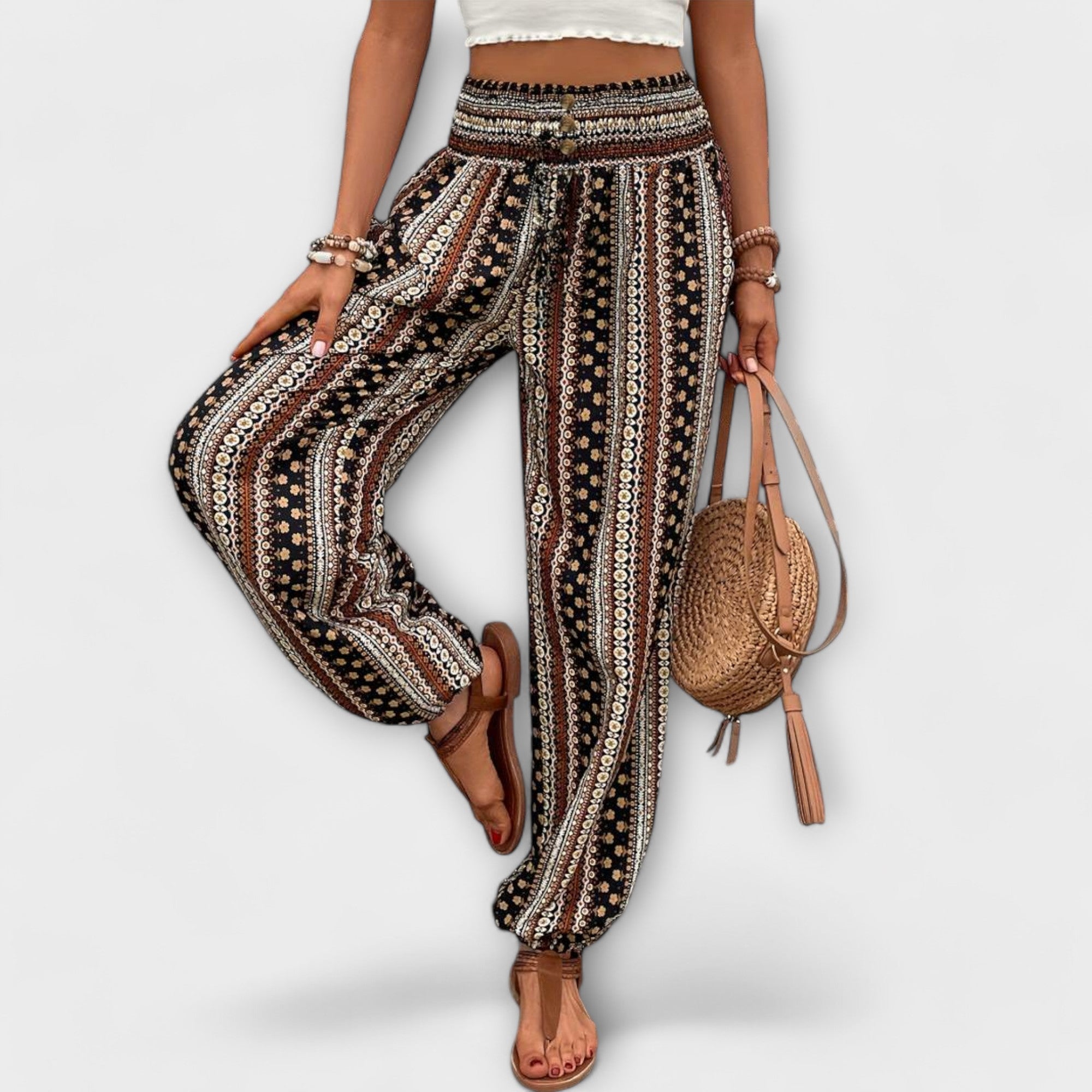ELYRA™ | Ethnic Graphic Print Trousers
