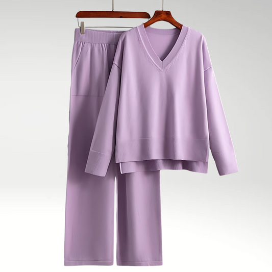 ELYRA™ | Luxe Two-Piece Set with V-Neck