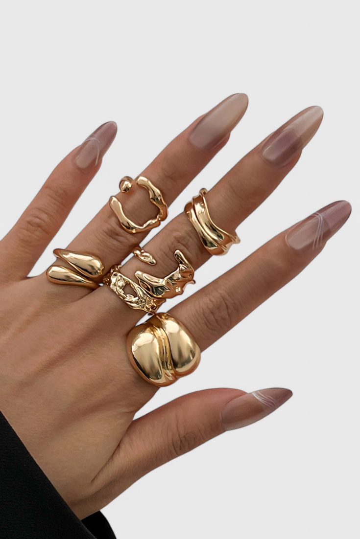 ELYRA™ | Bague Irregulière à Couches Multiples