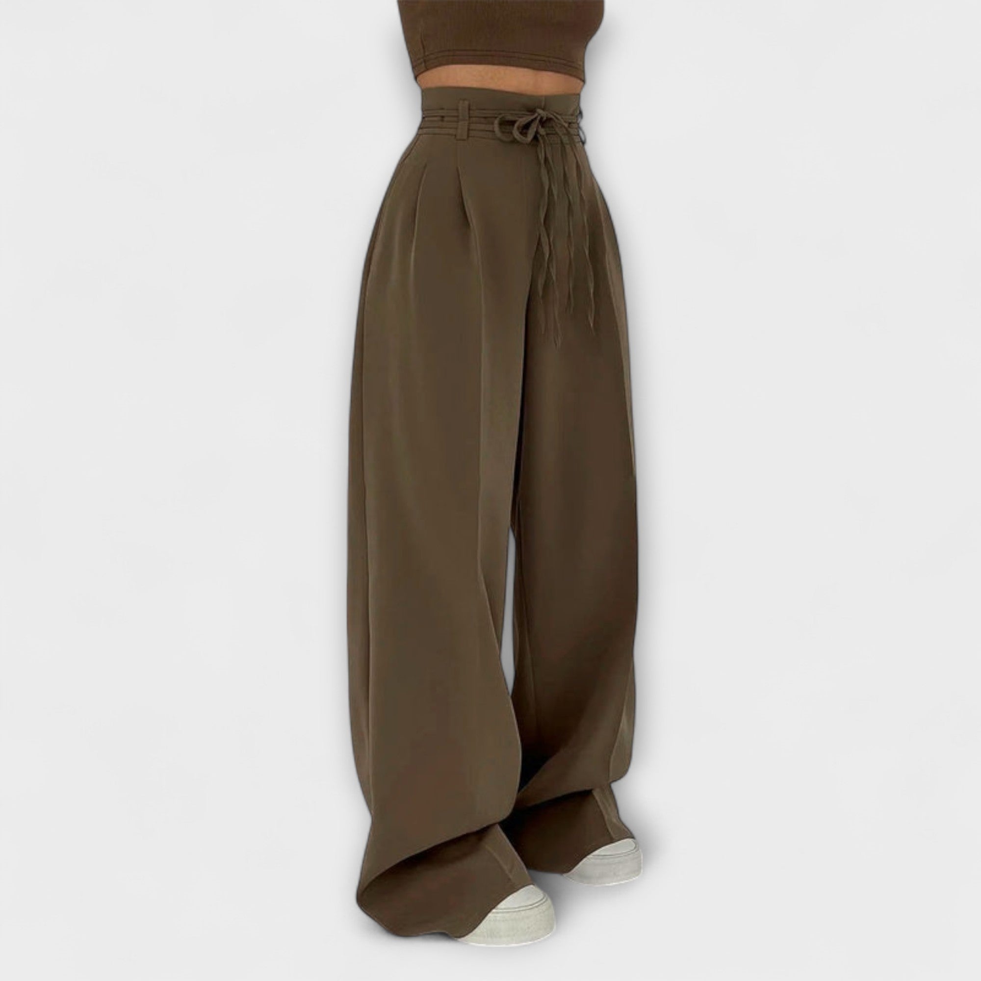 ELYRA™ | Soft Cotton Lace-Up Leisure Trousers