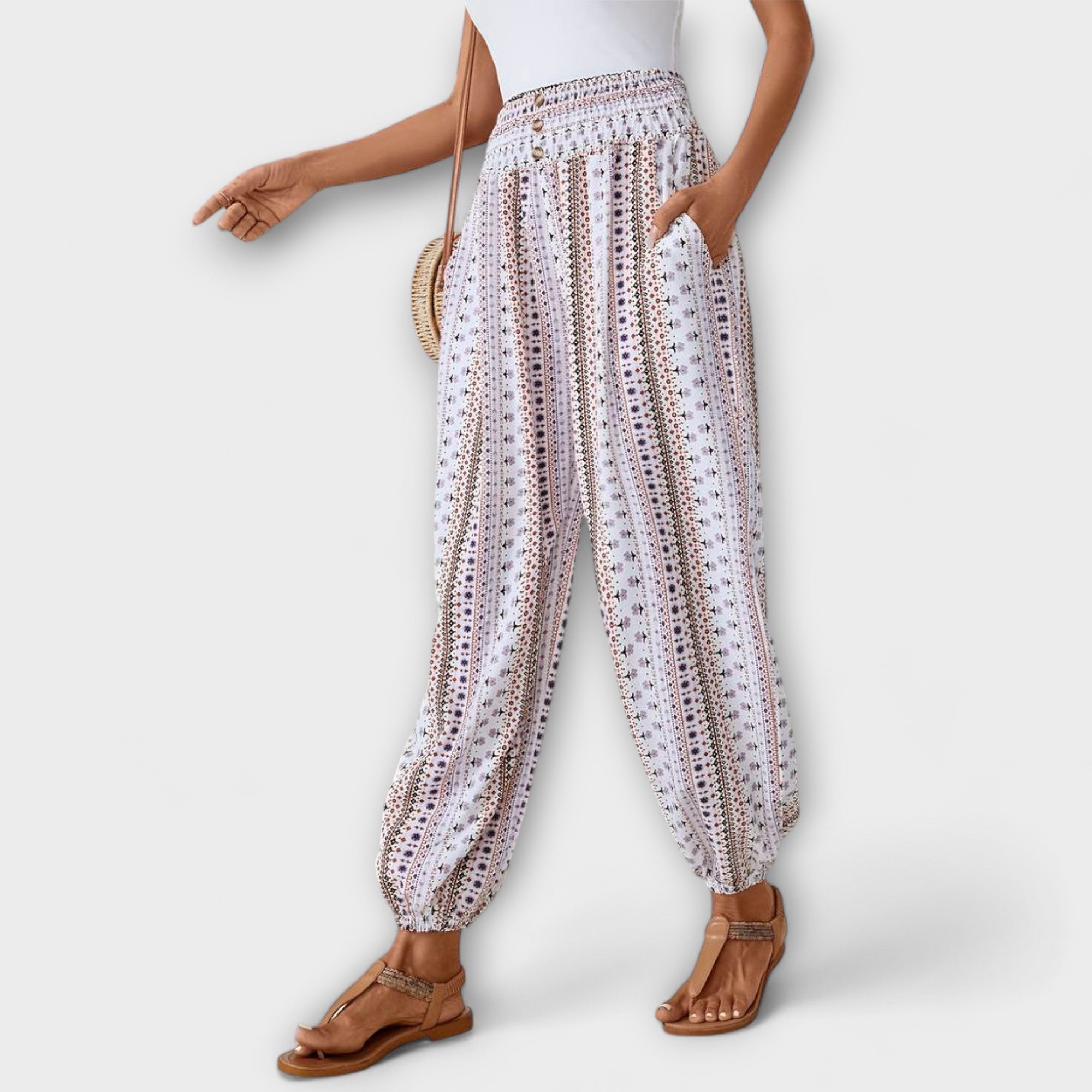 ELYRA™ | Ethnic Graphic Print Trousers