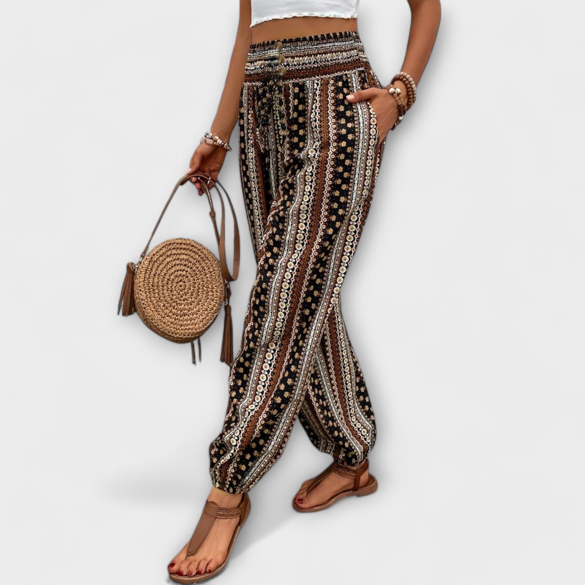 ELYRA™ | Ethnic Graphic Print Trousers
