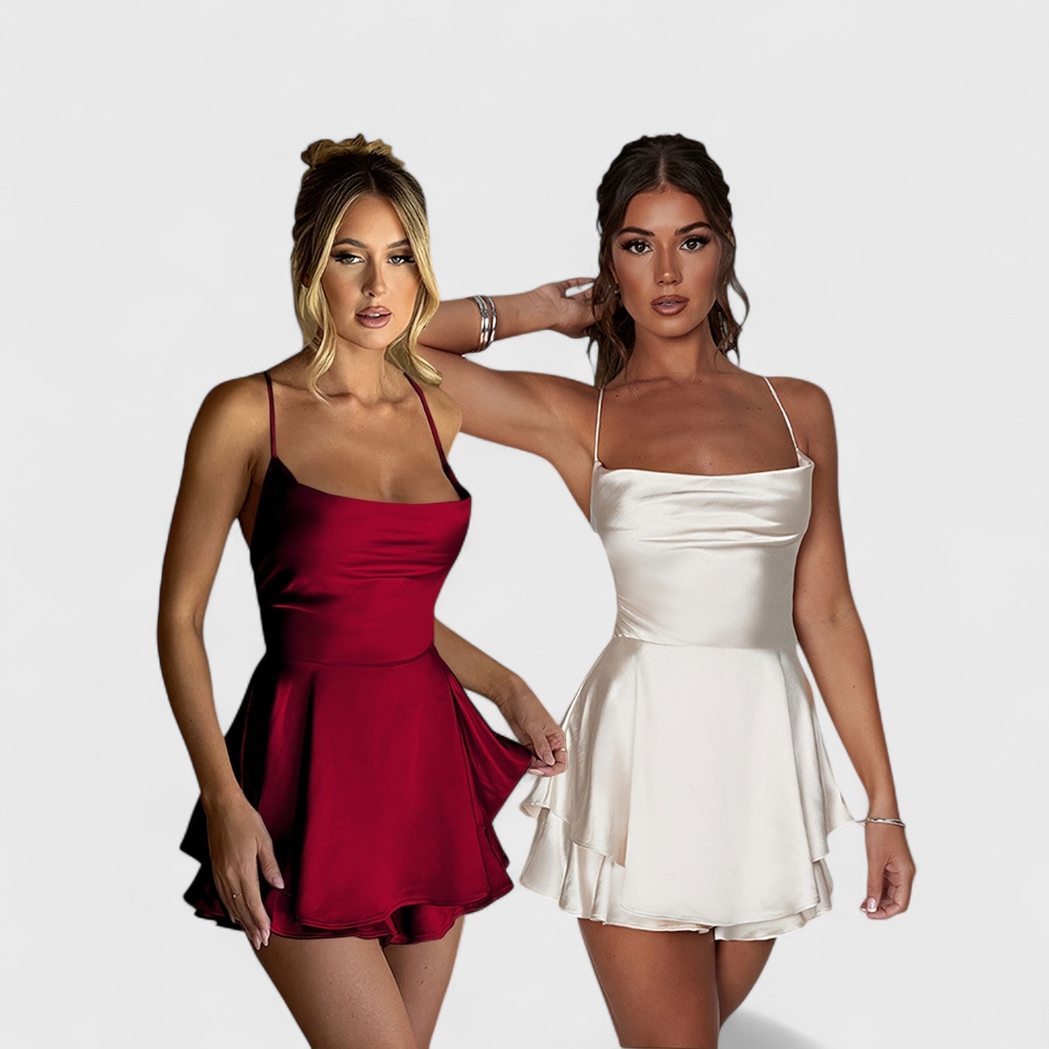 ELYRA™ | Elegant Backless Dress with Square Neckline