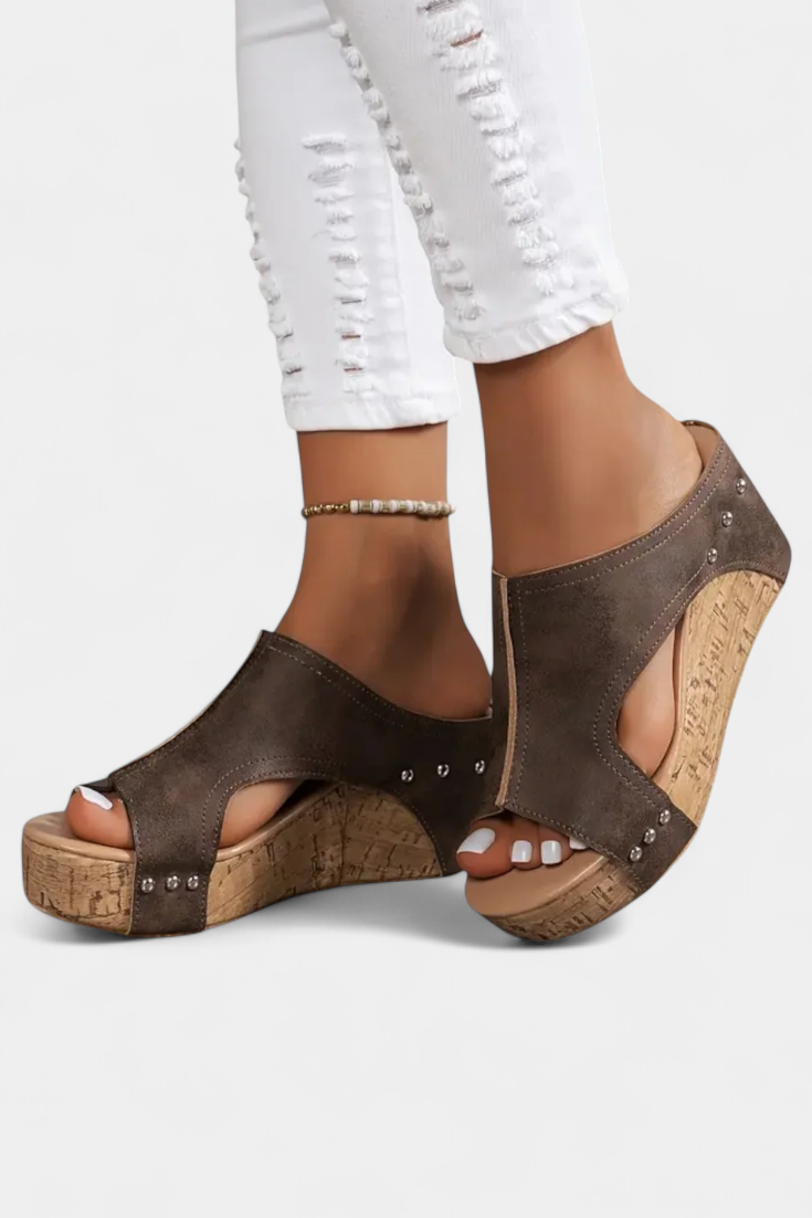 ELYRA™ | Orthopaedic Block Heel Sandals in Soft Leather